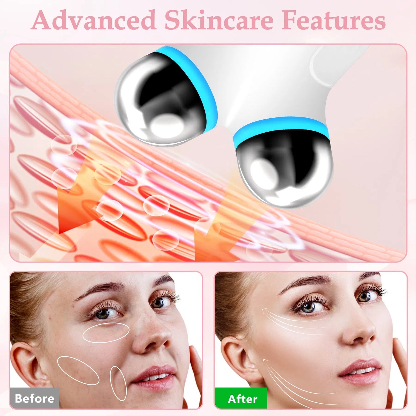 Microcurrent Facial Lift & Anti-Aging Device